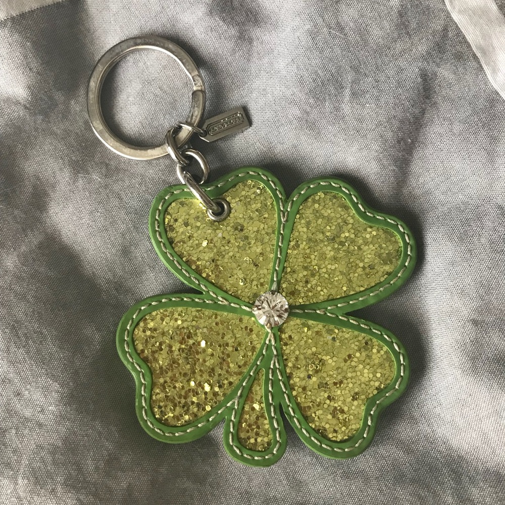 Coach Shamrock keychain